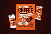 International Coffee Day Flyer Set, a Flyer Template by The Good Store (Thumbnail 1 of 2)