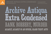 Archive Antiqua Extra Condesed, a Font by Archive Type Fonts (Thumbnail 1 of 3)