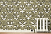 Floral Motif Greenish Pattern, a Wallpaper Graphic by Bloomart Studio (Thumbnail 3 of 7)