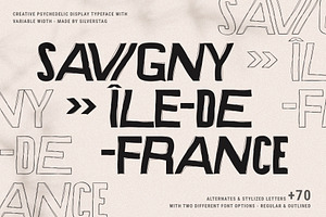 SAVIGNY - Psychedelic Display Font