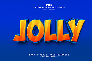 Jolly 3D Editable Text effect Style, a Layer Style Add-On by Md Jahidul99