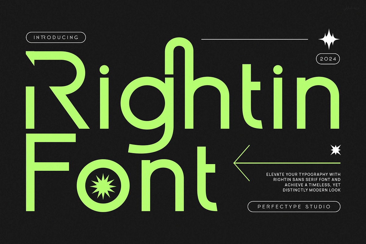 Rightin Modern Sans Serif Font, a Sans Serif Font by Perfectype (Photo 1 of 8)