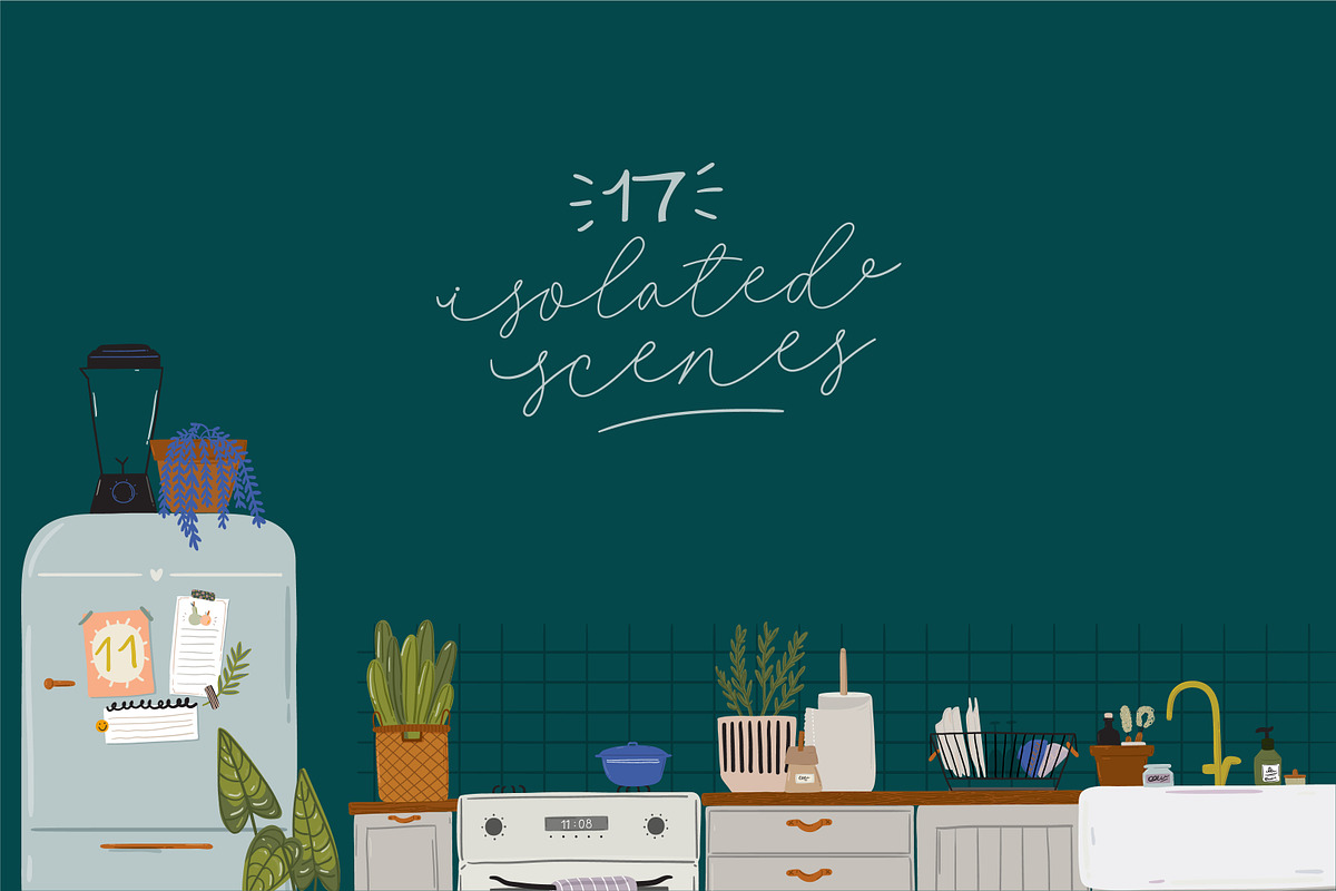 Scandi home: Kitchen Interior, decor, an Object Graphic by Ruslana Lubenets (Photo 4 of 11)