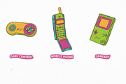 Greeny nostalgic 90's illustration, an Object Illustration by peterdraw (Thumbnail 3 of 6)