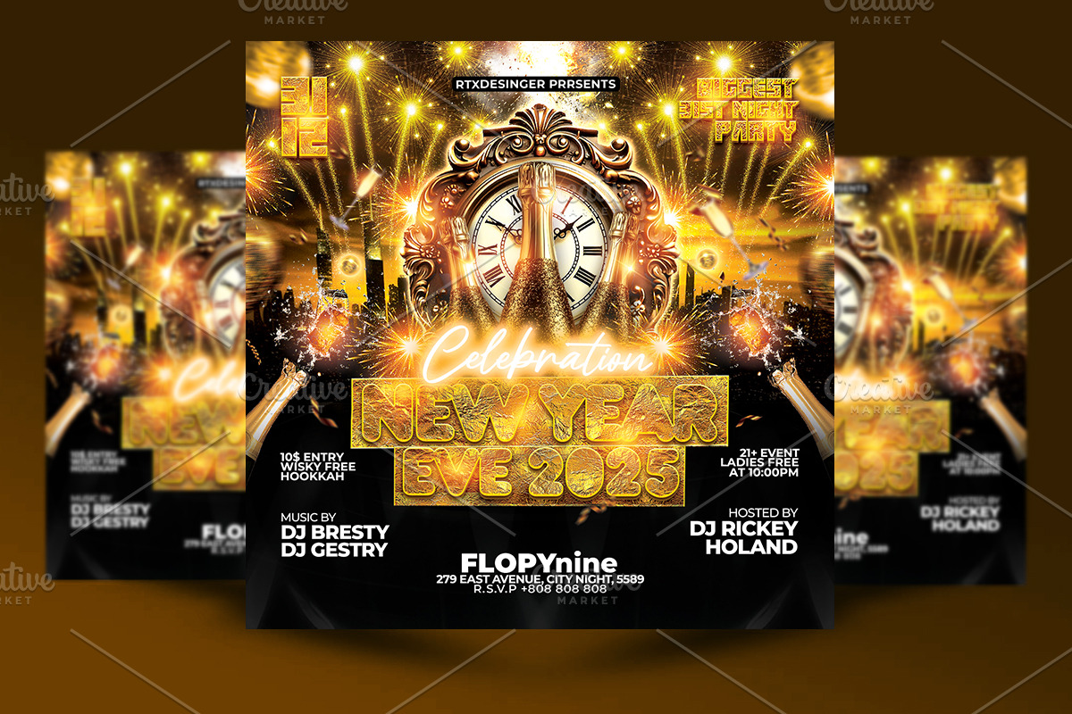 10 New Year Flyer Bundle, a Flyer Template by RTXdesinger99 (Photo 3 of 11)