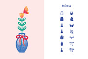 Crayon Florals 113 Procreate Brushes, a Brush Add-On by Pencil Twist (Thumbnail 7 of 10)