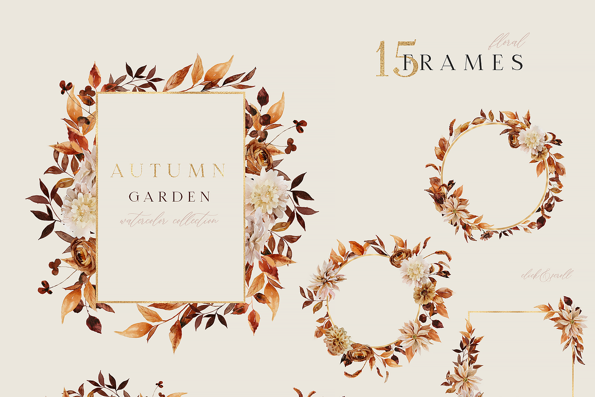 UPDATE! AUTUMN GARDEN collection, a Decorative Illustration by Youksy (Photo 7 of 20)