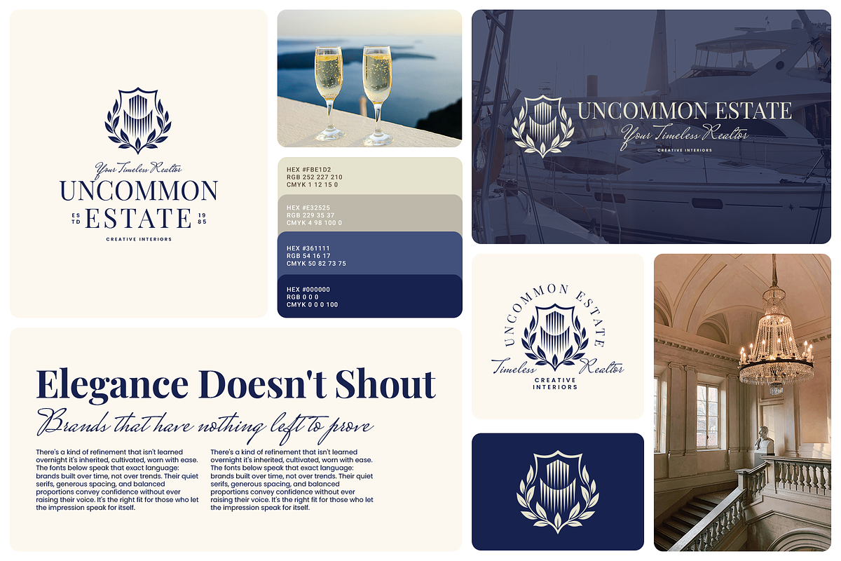 Blue Realtor Old Money Logo Template, a Branding & Logo Template by Headfonts (Photo 2 of 3)