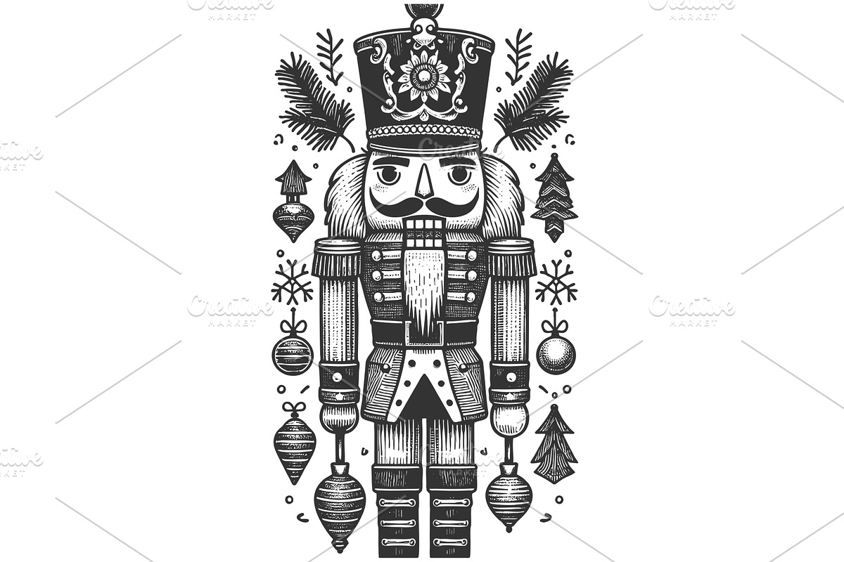 Nutcracker with Christmas, an Object Illustration by AlexArt