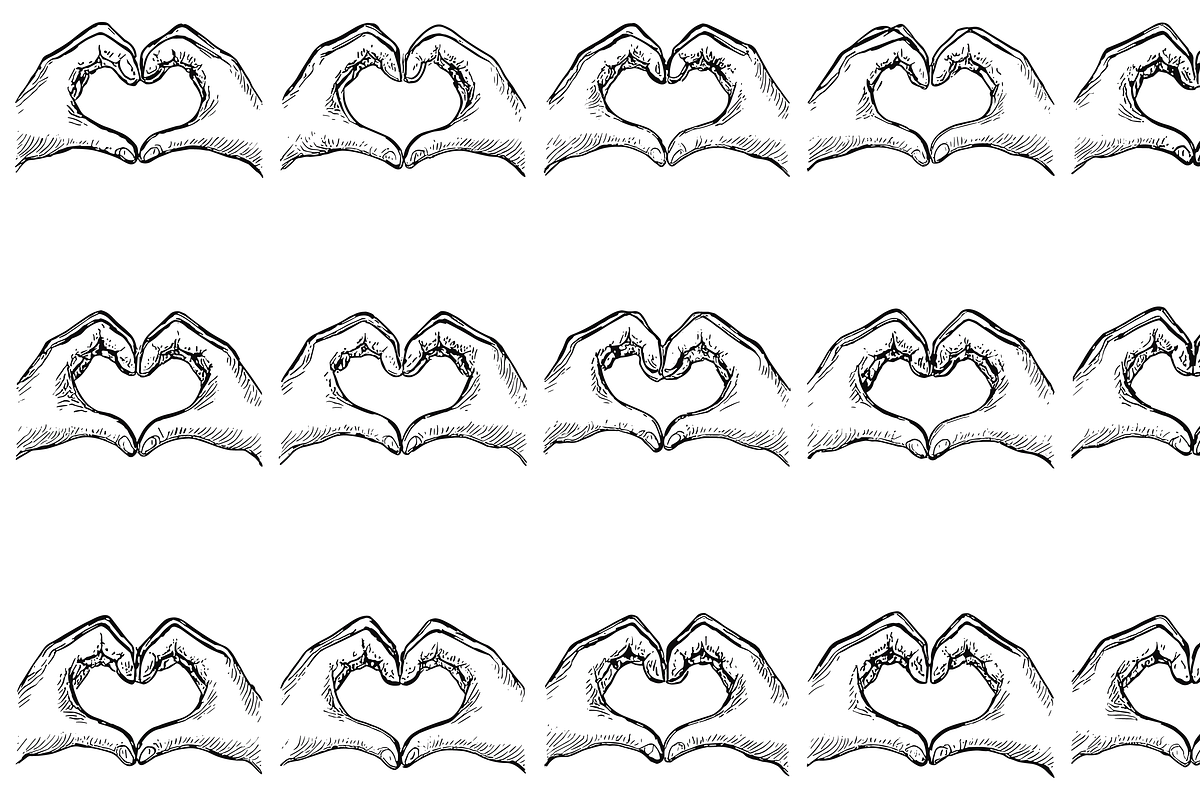 Heart Gesture Icons, an Object Graphic by nikagraphic (Photo 1 of 3)