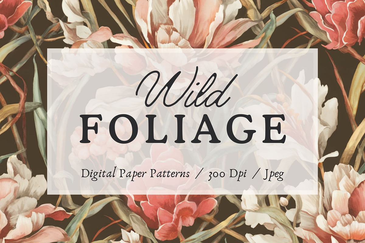 Wild Foliage Seamless Patterns, a Pattern Graphic by Happy Creators Co. (Photo 1 of 2)