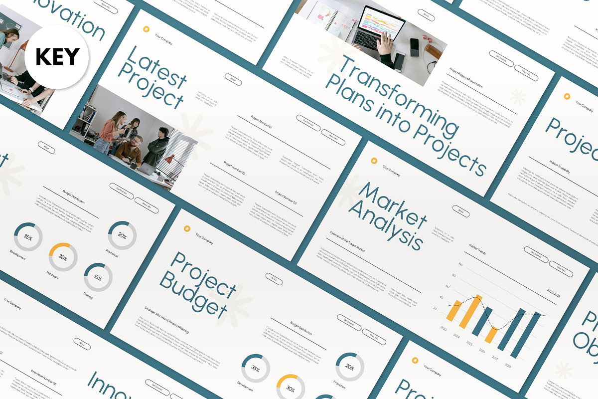 Cream Blue Project Proposal Keynote, a Presentation Template by graphicook (Photo 1 of 4)