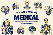 Vintage Medical illustrations, a Healthcare Illustration by Creative Stall (Thumbnail 1 of 9)