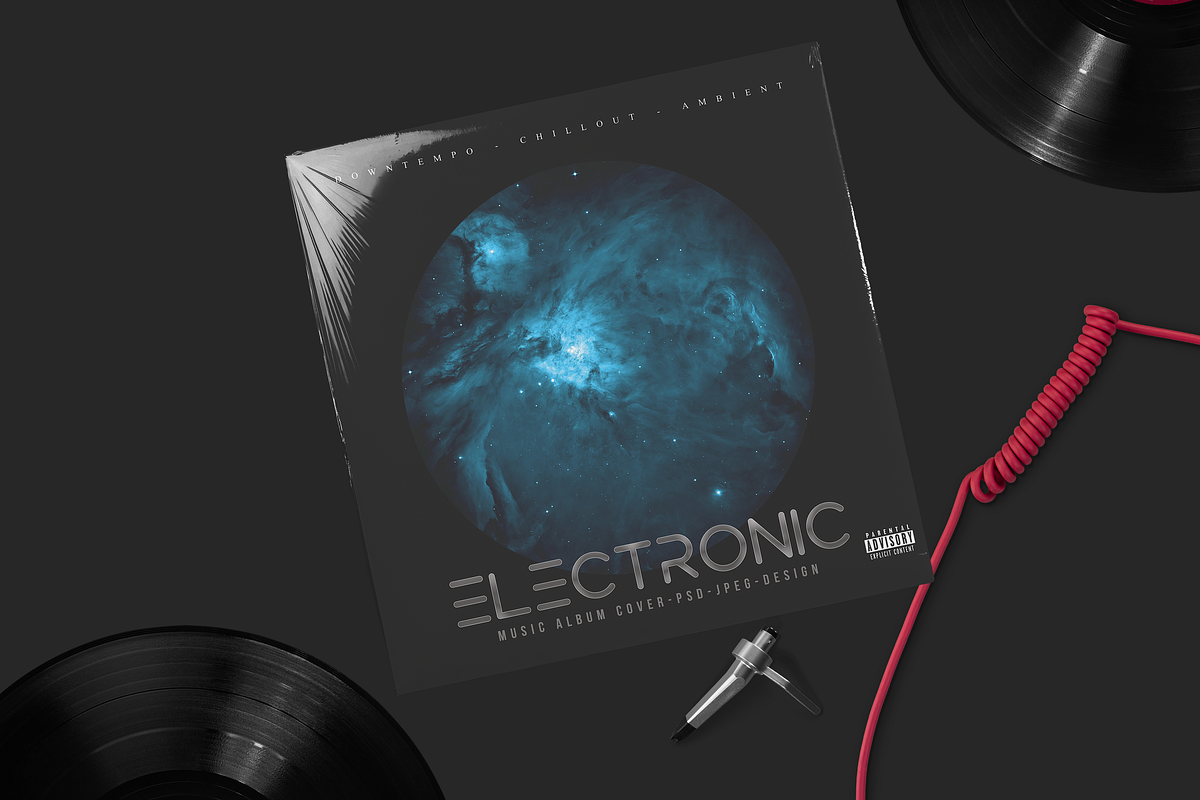 Galaxy CD Cover Artwork Template #1, a Marketing Template by Kolosjoki (Photo 6 of 7)