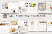 Nutrition Recipe Template Bundle, a Magazine Template by Deepa Template Studio (Thumbnail 1 of 25)