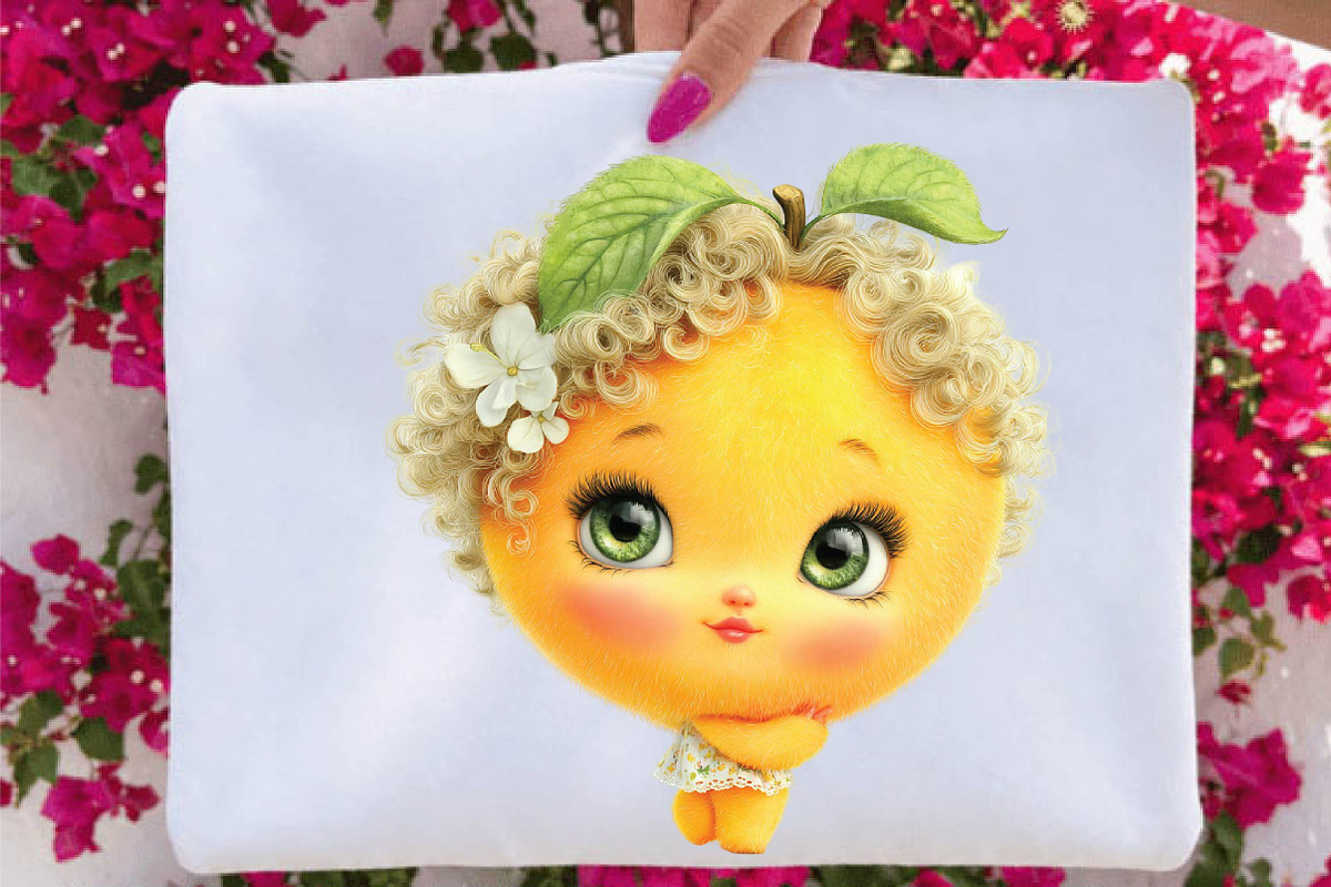 Whimsical Summer Fruit Girls Clipart, a Food Illustration by SVGArt (Photo 3 of 3)