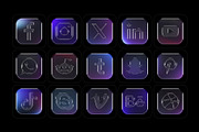 Glassify – Social Media Icons, a Solid Icon by Mockup Bureau (Thumbnail 3 of 6)
