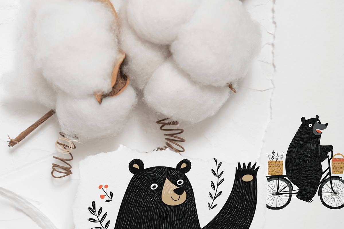 40 Black Bear Clipart, an Animal Illustration by Pati Charm Studio (Photo 7 of 8)