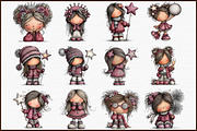 Watercolor New Year Girl Clipart, an Illustration by Sublimation Artist (Thumbnail 3 of 6)