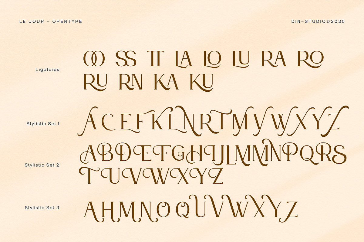 Le Jour - Font Script Serif Family, a Font by din-studio.com (Photo 15 of 15)