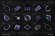 Chromatic Glass 3D Shapes Pack, an Object Graphic by Samolevsky (Thumbnail 7 of 30)