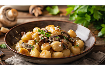 Delicious Gnocchi with Creamy, a Food & Drink Photo by Lermont51