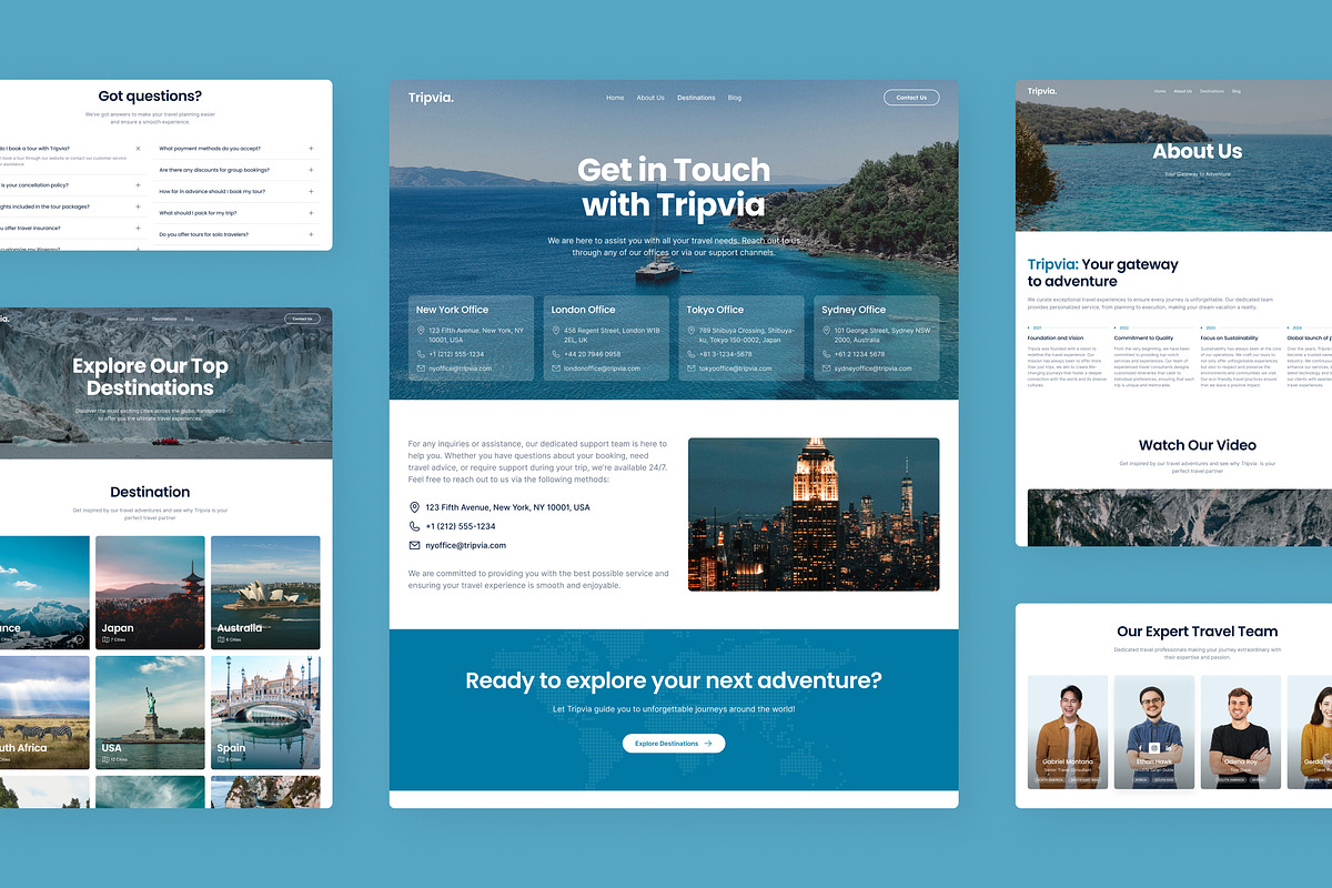 Tripvia - Travel Agency Website, an UI Kit Template by peterdraw (Photo 6 of 7)