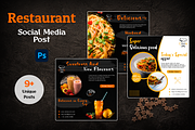 Restaurant Social Media Post Design, a Social Media Template by Uptechies (Thumbnail 1 of 4)