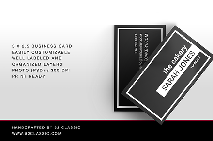 Black Minimalistic Business Cards
