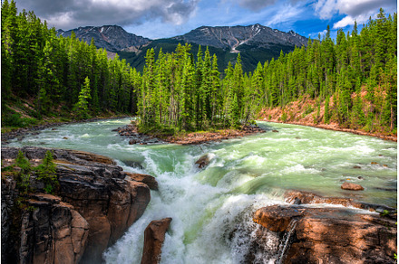 Sunwapta Falls in Jasper National, a Nature Photo by Nick Fox