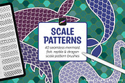 Scale Pattern Brushes for Procreate, a Brush Add-On by AngelfishCreative (Thumbnail 1 of 12)