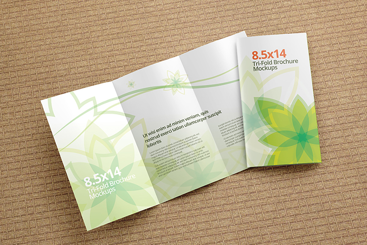 Trifold Brochure Mockups 8.5x14 size, a Mockup by Vectogravic Design