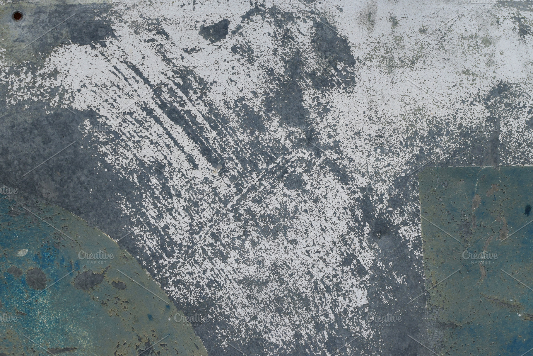 metal surface with chipped paint, an Abstract Photo by sirylok