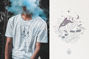 MAGICAL MUSHROOM LINE ART, an Object Illustration by Kate Art (Thumbnail 6 of 10)