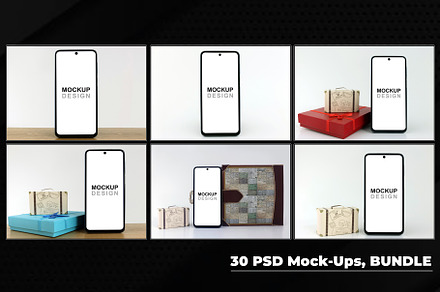 Smartphone - 30 PSD MockUps, BUNDLE