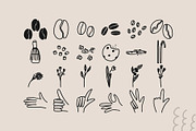 200+ COFFEE CLIPARTS, HAND DRAWN SET, a Food Illustration by JuDesign (Thumbnail 10 of 20)