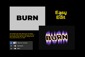 Blurry Burning Text Effect