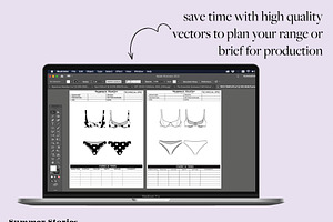 High Res Swimwear Flats Templates