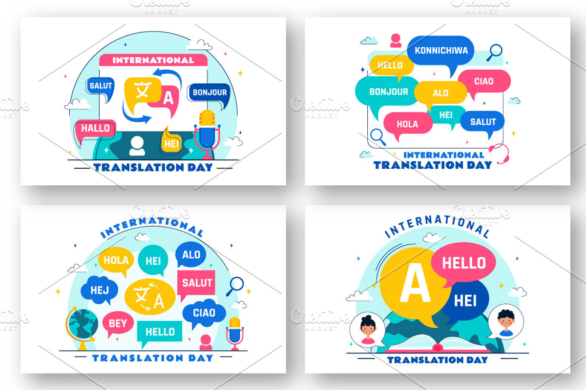 10 International Translation Day, an Education Illustration by denayunebgt (Photo 3 of 4)