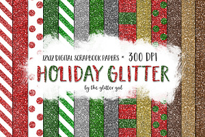 Holiday Glitter Digital Paper