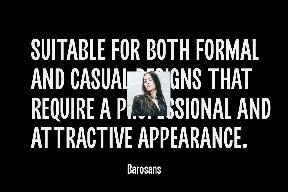Barosans Display Font, a Font by Yukita Creative (Photo 3 of 11)