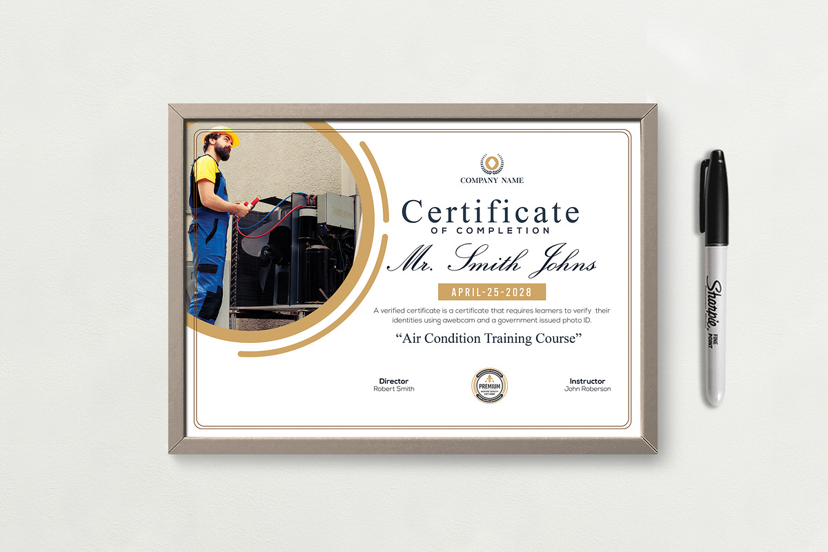Certificate Template, a Stationery Template by DesignDevisers (Photo 5 of 10)