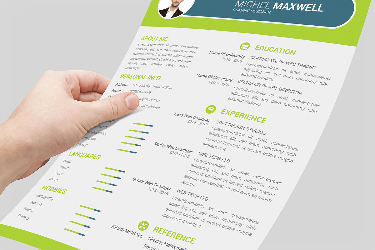 Professional Cv Resume, a Resume Template by designvillage (Photo 6 of 12)