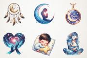 Celestial Mothers Day Watercolor PNG, a Seasonal Illustration by RobertsArt (Thumbnail 4 of 5)