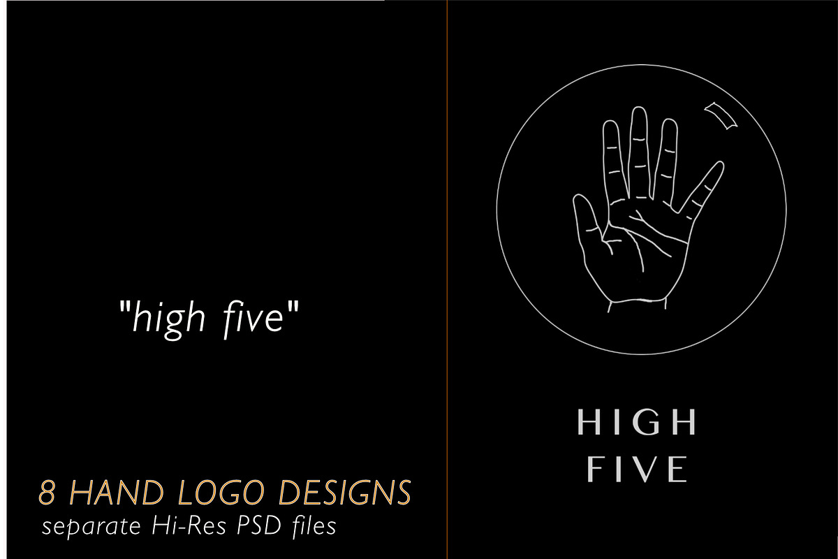 Hand Logo Design Set, an Illustration by CC CREATIVE CO