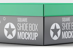 Square Shoe Box Mock-up