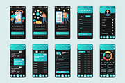 Mobile App UI Kit Template, a Templates & Theme by alexdndz (Thumbnail 2 of 21)