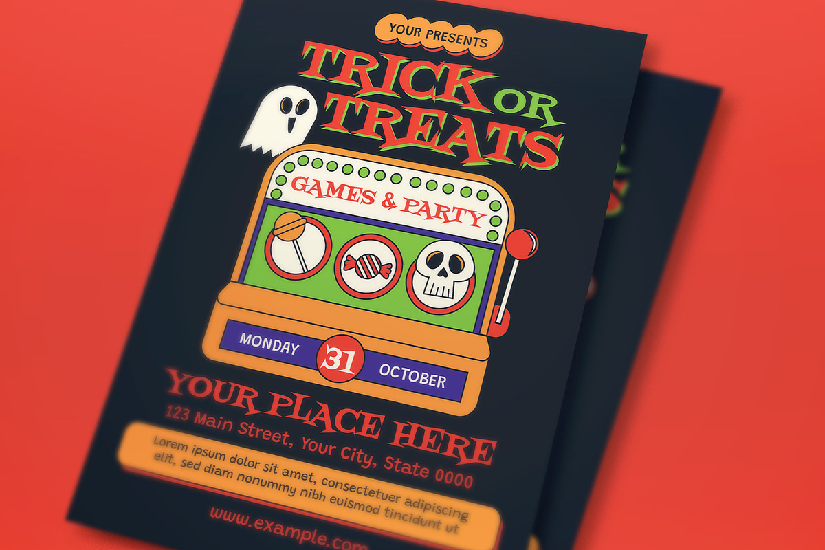 Trick or Treat Flyer Set, a Flyer Template by graphicook (Photo 2 of 3)