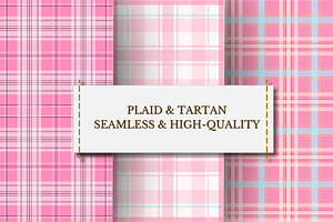 Pink Tartan Seamless Pattern