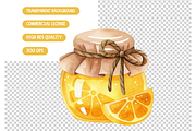 Watercolor Cute Lemon Clipart, an Illustration by TatiMockup (Thumbnail 4 of 4)